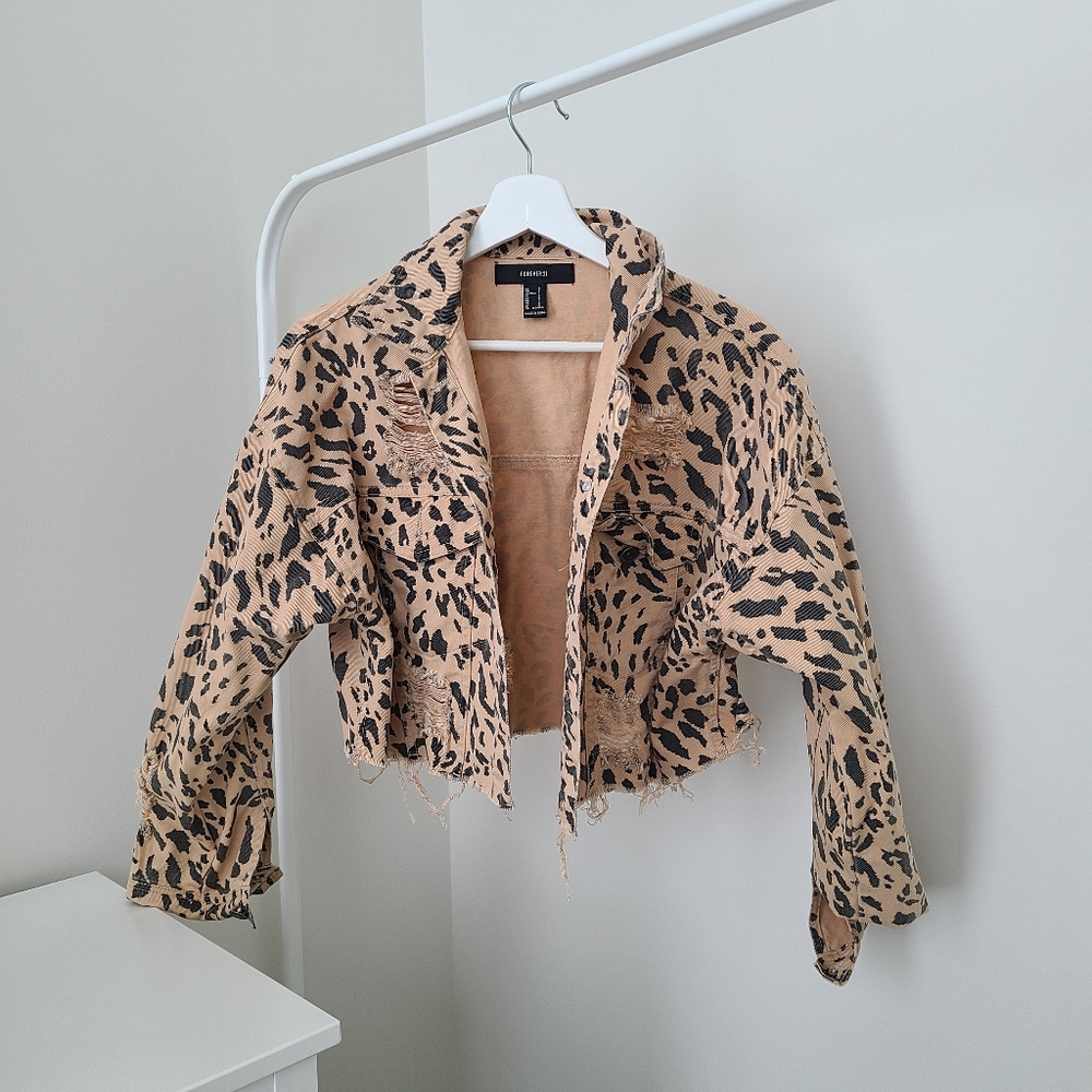 Animal Print Denim Jacket